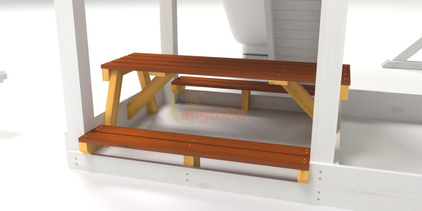 Столик с двумя лавочками