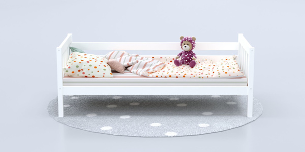 Кровать Савушка-07, 1-ярусная, 90х200, WHITE (белый)