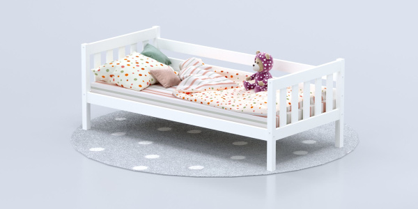 Кровать Савушка-06, 1-ярусная, 90х200, WHITE (белый)