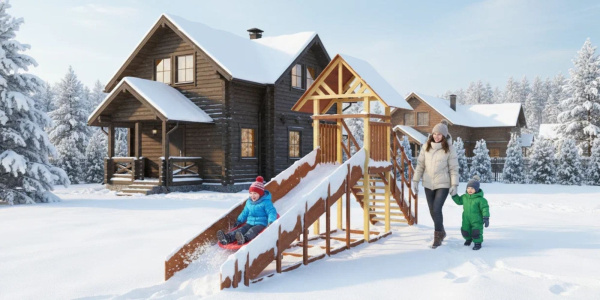 Зимняя горка Савушка Зима 5 (скат 5м)