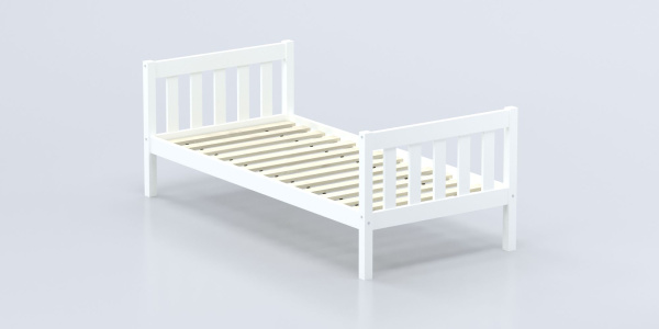 Кровать Савушка-05, 1-ярусная, 90х200, WHITE (белый)