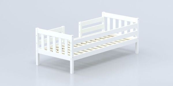 Кровать Савушка-08, 1-ярусная, 90х200, WHITE (белый)