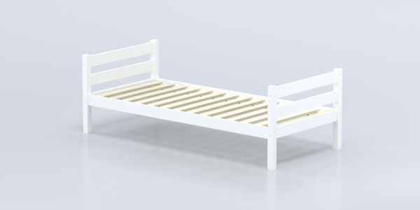 Кровать Савушка-01, 1-ярусная, 90х200, WHITE (белый)