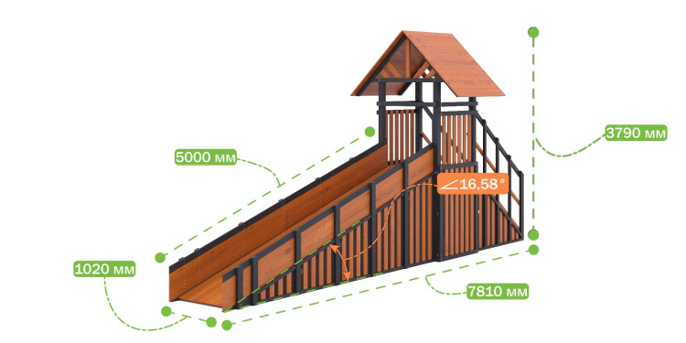 Зимняя горка Савушка Зима 4/2 (Black Edition) с кладовой