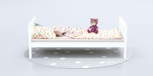 Кровать Савушка-05, 1-ярусная, 90х200, WHITE (белый)