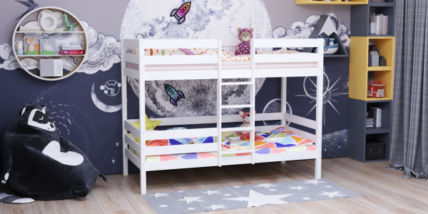 Кровать Савушка-05, 2-ярусная, 80х160, WHITE (белый) Кровать Савушка-05, 2-ярусная, 80х160, WHITE (белый)