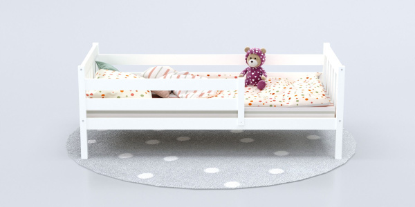 Кровать Савушка-07, 1-ярусная, 90х200, WHITE (белый)