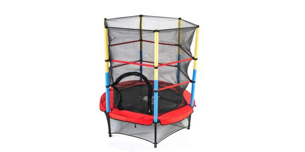 Батут DFC JUMP KIDS 55" (красный с желто-синими стойками) Батут DFC JUMP KIDS 55" (красный с желто-синими стойками)