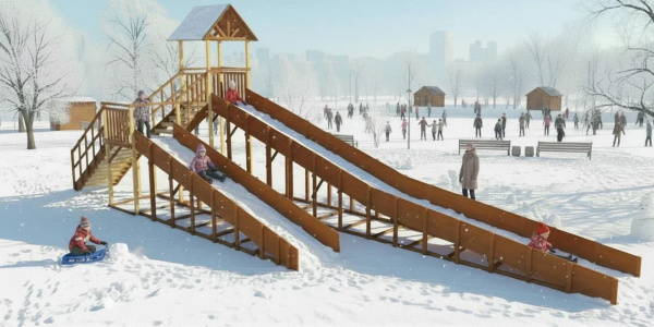 Зимняя горка Савушка Зима 9/2