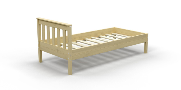 Кровать Савушка-10, 90х200, WOOD (без окрашивания)