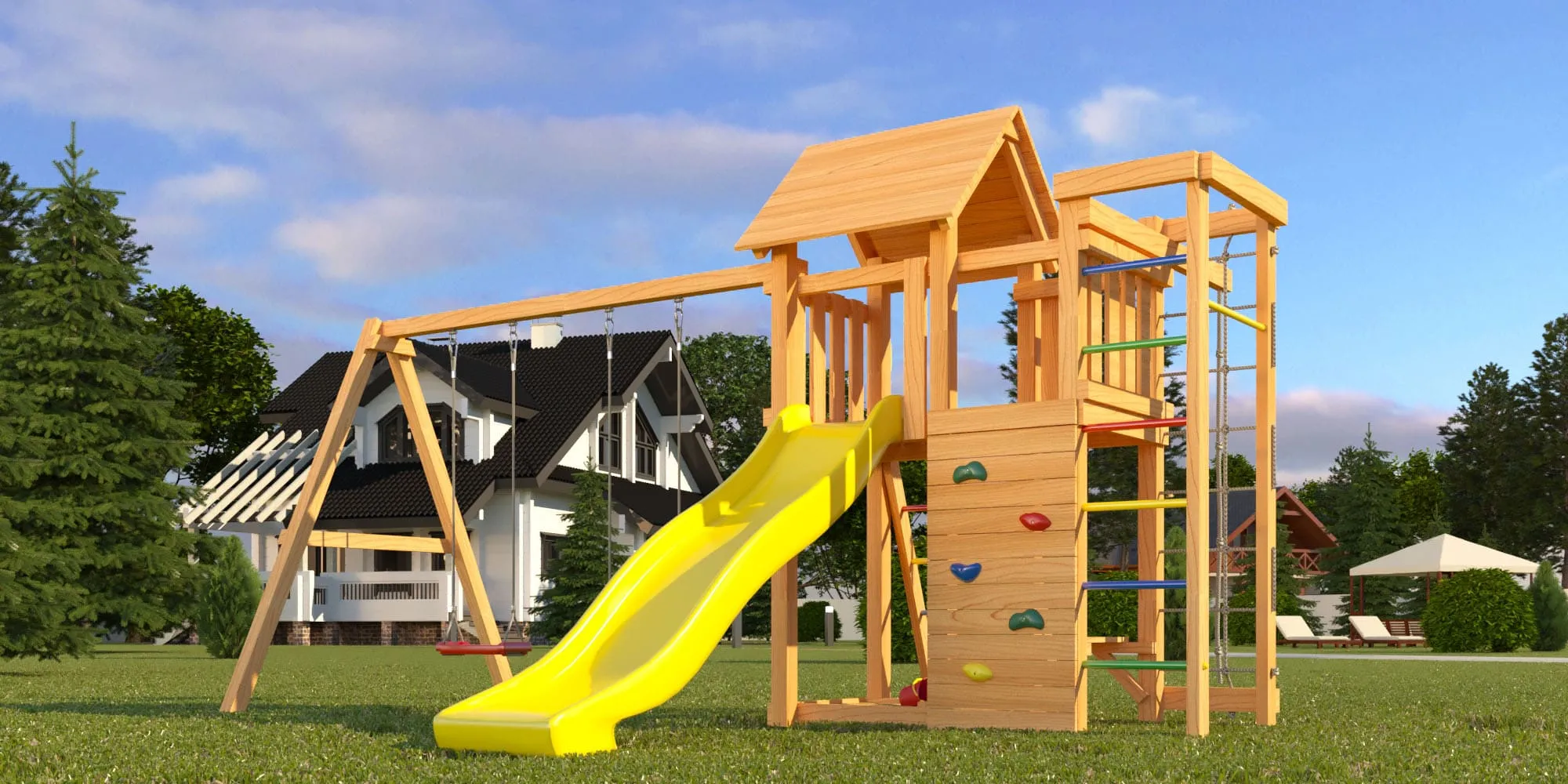 Детские горки для дачи/площадки: безопасность, конструкция, изготовление самостоятельно
