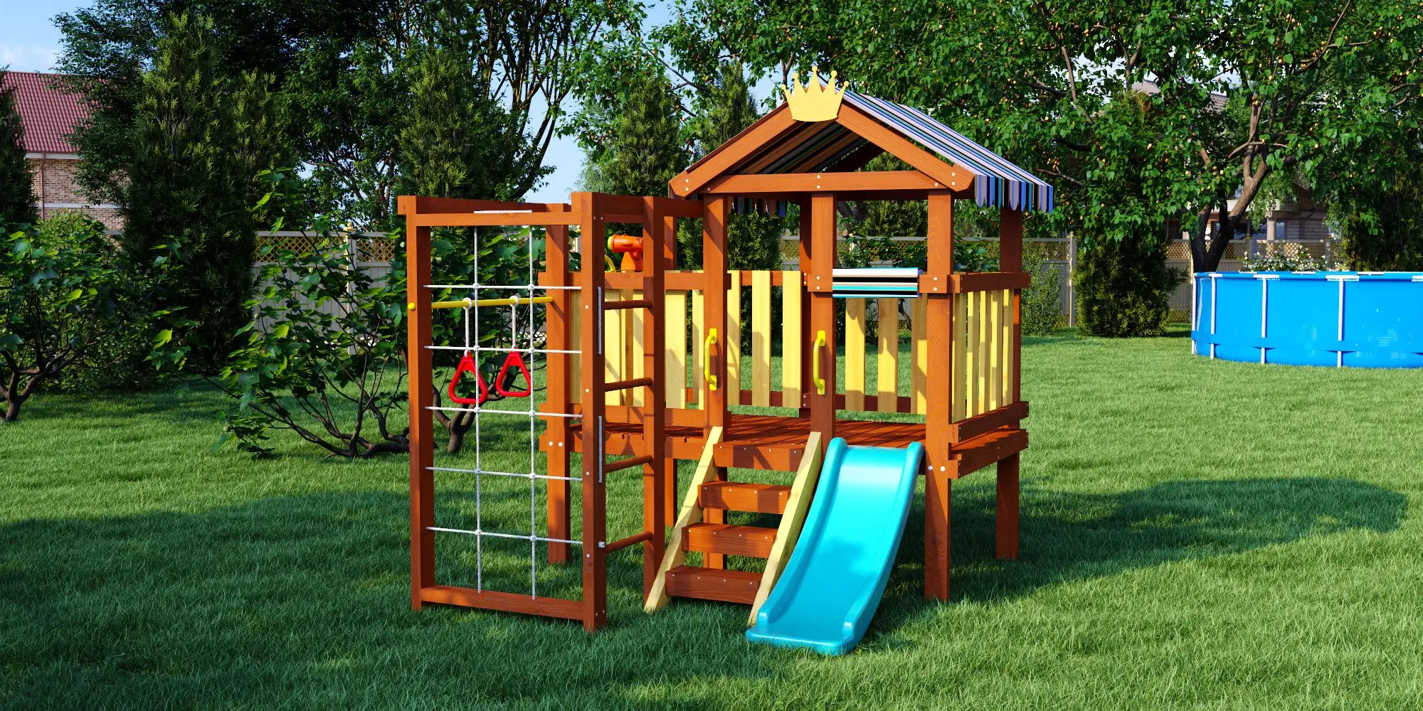 Детские игровые площадки и комплексы для дачи - купить по лучшей цене в интернет-магазине SunnyToy!